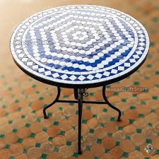 Round Bistro Mosaic Table For Outdoor