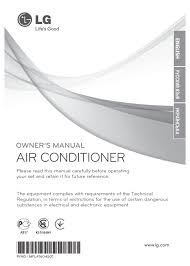 lg air conditioner owner s manual pdf