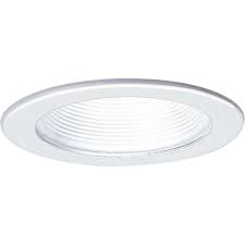 Progress Lighting 4 In 12 Volt White Recessed Baffle Trim P8037 28 The Home Depot