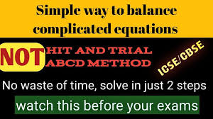 Chemical Equation Exam Equations
