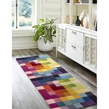 multi coloured tile patterned runner