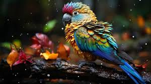 premium photo colorful parrot hd