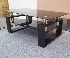 Kyla Coffee Table Black Tempered Glass