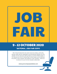 018 Community Health Fair Flyer Template Yellow Job Poster
