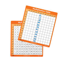 Dry Erase Multiplication Tables 1 12 Set Of 30 Math