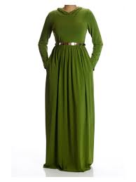 Olive Urban Hooded Maxi Dress