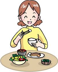 フリーイラスト] 食事中の女性 - パブリックドメインQ：著作権フリー画像素材集