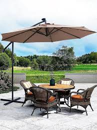 Patio Umbrella With 32 Solar Led Lights