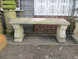 20th Century Concrete Garden Bench