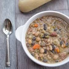 mixed bean ham hock soup tastes lovely