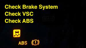 solved check vsc abs brake system