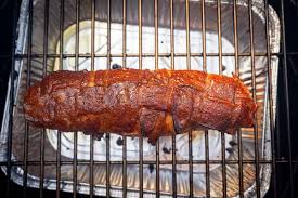 smoked bacon wrapped pork tenderloin