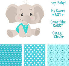 baby boy elephant vector images over 2