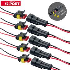 5 kit car superseal electrical wire connector 4 pin way waterproof 12v ma380. Electrical Equipment Supplies 10 Sets 2 Pin Way 12v Electrical Wire Connectors Plug Cable Waterproof Car Atv Business Office Industrial Aucklandcarpetcleaner Co Nz