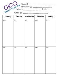 Check In Check Out Behavior Chart Worksheets Teaching