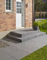 concrete front steps makeover using