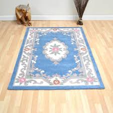 rugs fl wool blue carpets