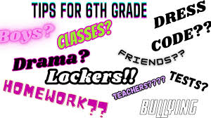 tips for 6th grade