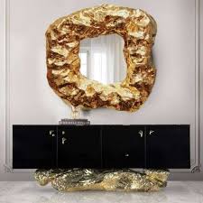Luxury Geode Round Gold Leaf Wall