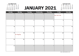 2021 calendar printable template including week numbers and united states holidays, available in pdf word excel jpg format, free download or print. Printable 2021 Excel Calendar Templates Calendarlabs