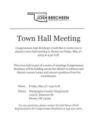 town hall meeting with congressman josh