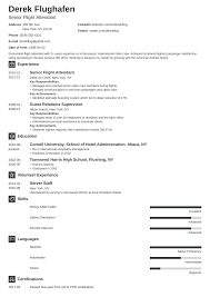 Flight Attendant Resume Sample Guide With Skills More