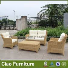 outdoor furniture high back rattan sofa