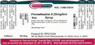 Promethazine Hydrochloride Syrup Usp 6 25 Mg 5 Ml