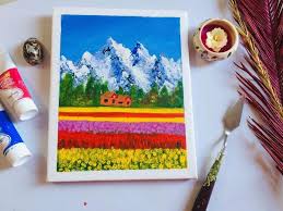 Valley Of Flower Field Painting Super