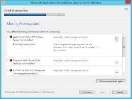 configuring iis prerequisites for the