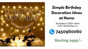 simple birthday decoration ideas at home