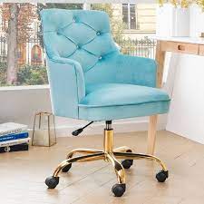 | 2002 herman miller eames aluminum group soft pad management low desk chair gray. Ovios Cute Desk Chair Plush Velvet Office Chair For Girl Or Lady Modern Comfortble Nice Vanity Chair And Task Chair With Gold Base Blue Walmart Com Walmart Com