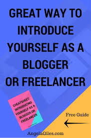 How to introduce yourself in a creative way online. Great Way To Introduce Yourself As A Blogger Or Freelancer Blogging Entrepreneur Freelancer How To Introduce Yourself Blogging Tips Freelance Business Card