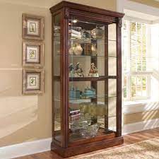 Pulaski Medallion Cherry Two Way Sliding Door Curio