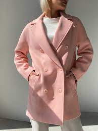 Pink Coat Wool Coat Women Pastel Pink