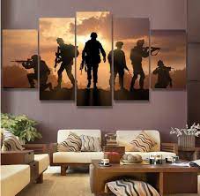 army 5 panel canvas art wall decor
