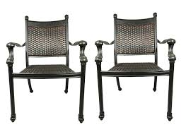 Outdoor Chairs Set Of 2 Cast Aluminum