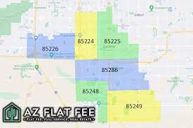 chandler arizona zip code map az flat fee