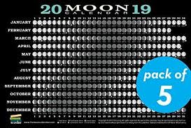 2019 Moon Calendar Card 5 Pack Lunar Phases Eclipses And More By Kim Long 2018 Cards Flash Cards