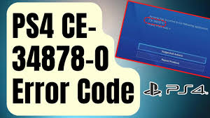 solved ps4 ce 34878 0 error code