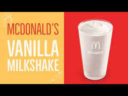 mcdonalds vanilla milkshake you