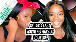 simple quick morning makeup routine