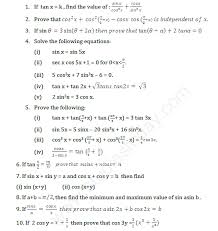 Cbse Class 11 Mathematics Trigonometry