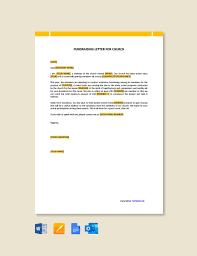 free fundraising letter template