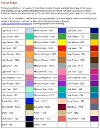 27 Timeless Pantone Thread Color Chart