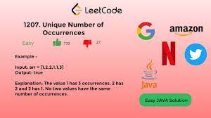 unique number of occurrences leetcode