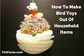 make bird toys out of household items