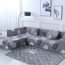 2pcs Stretch Sofa Cover For L Shape