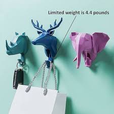 3 Pieces 3d Resin Animal Head Wall Hang