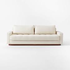 white boucle sleeper sofa queen